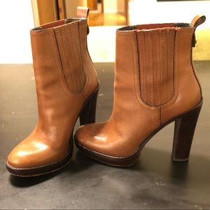 Tory Burch Brown Leather Heeled Boots